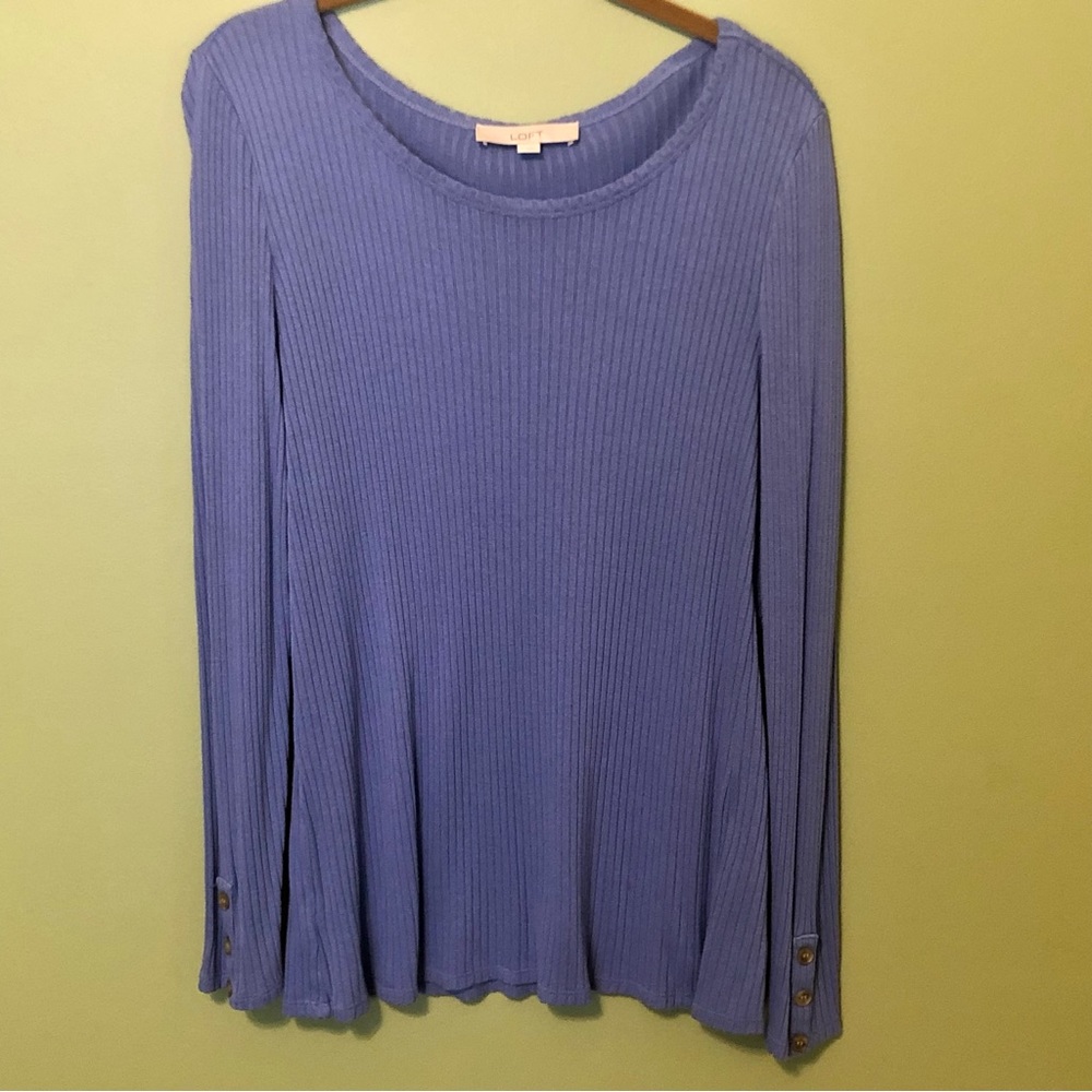 LOFT button sleeve lightweight sweater